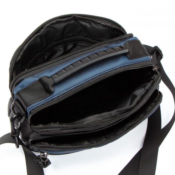 Мужская тканевая сумка через плечо Lanpad 82051 blue купить недорого в Ты Купи