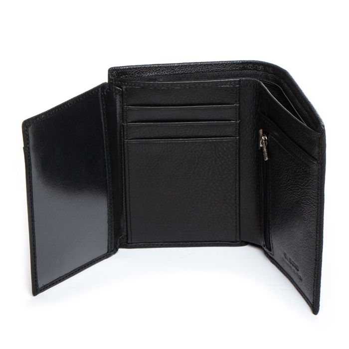 Кожаный мужской кошелек Classic DR. BOND MSM-10 black купить недорого в Ты Купи