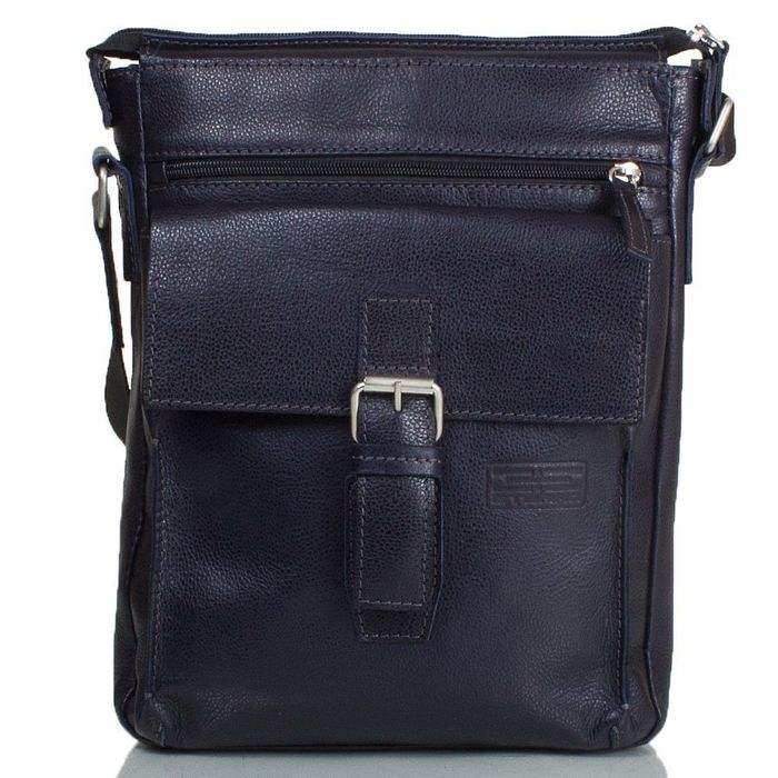 Кожаная мужская сумка-планшет синяя ETERNO купить недорого в Ты Купи