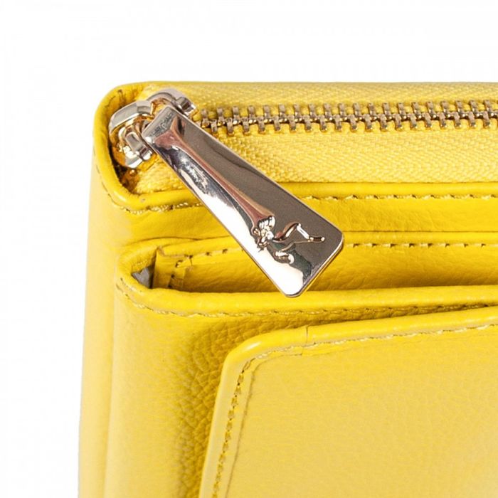 Английский женский кожаный кошелек Ashwood J54 AURORA (Желтый) купить недорого в Ты Купи