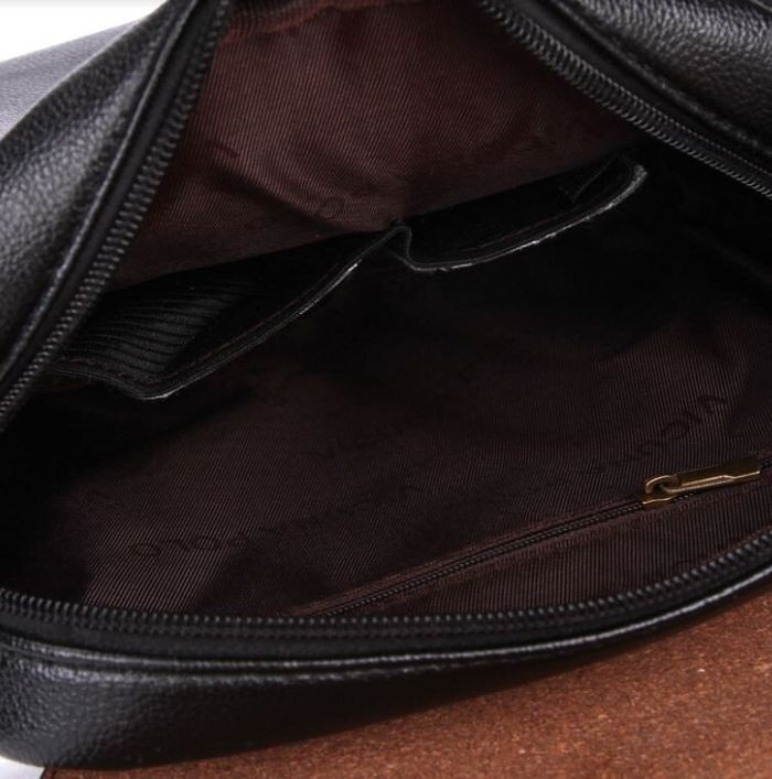 Мужская черная сумка через плечо Polo 8802-1 купить недорого в Ты Купи
