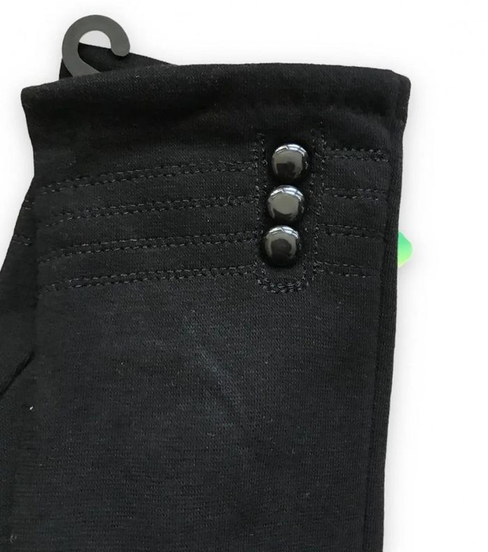 Жіночі розтяжні рукавички Чорні 8710S3 L купити недорого в Ти Купи