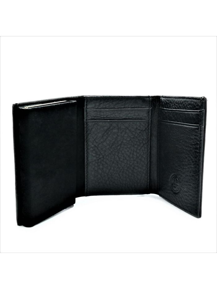 Чоловічий шкіряний гаманець-візитниця Weatro 10 х 7,5 х 3 см Чорний wtro-163-25F купити недорого в Ти Купи