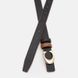 Женский кожаный двустороннийремень Borsa Leather CV1ZK-119br-brown/black