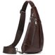 Кожаная коричневая сумка-слинг Vintage 14737