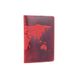 Обложка для паспорта из кожи HiArt PC-01 Shabby Red Berry World Map Красный