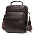 Чоловіча шкіряна темно-коричнева сумка Vintage 14991
