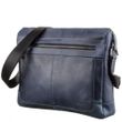 Мужская кожаная деловая синяя сумка SHVIGEL 11249