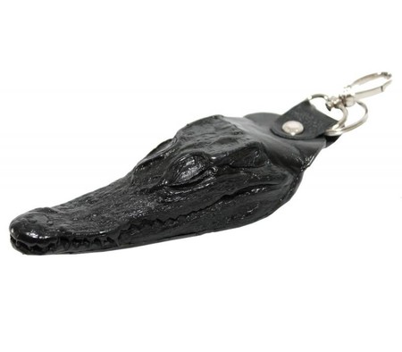 Брелок Exotic skin голова крокодила Черный (ALH 01 Black) купити недорого в Ти Купи