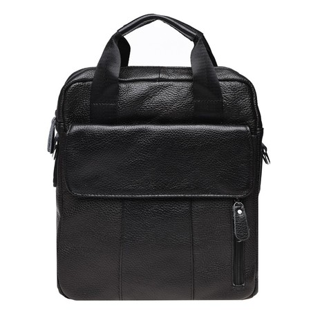 Мужская кожаная сумка Borsa Leather K18863-black купить недорого в Ты Купи