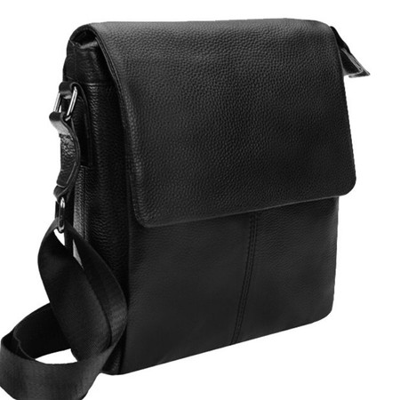 Мужская кожаная сумка Borsa Leather 1t8871-black купить недорого в Ты Купи