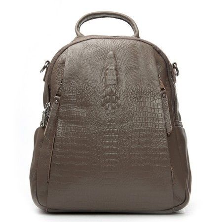 Женский кожаный рюкзак ALEX RAI 8907-9 grey croco купить недорого в Ты Купи