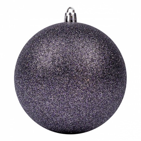Шар новорічний Yes! Fun d-10 см, чорно-фіолетовий, гліттер 973519 купити недорого в Ти Купи