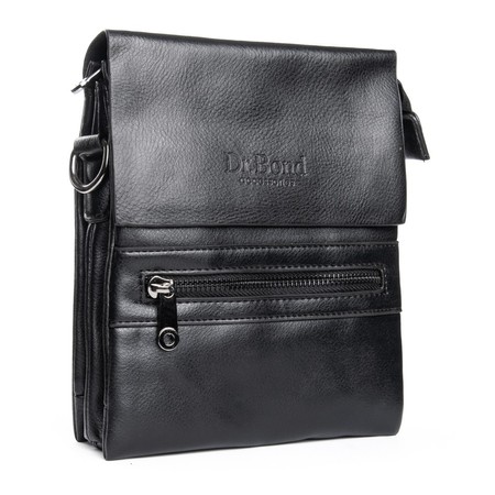 Мужская сумка через плечо из кожзама DR. BOND GL 315-1 black купить недорого в Ты Купи
