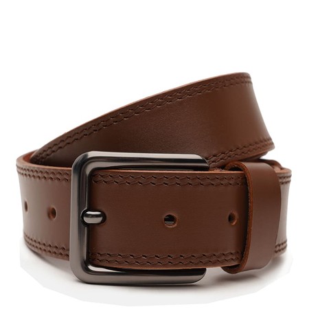 Мужской кожаный ремень Borsa Leather V1115FX51-brown купить недорого в Ты Купи