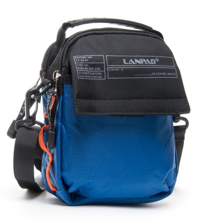 Мужская небольшая сумка через плечо и на пояс Lanpad 8633 blue купить недорого в Ты Купи