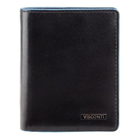 Кожаное портмоне с RFID защитой Visconti alp84 it blk купить недорого в Ты Купи