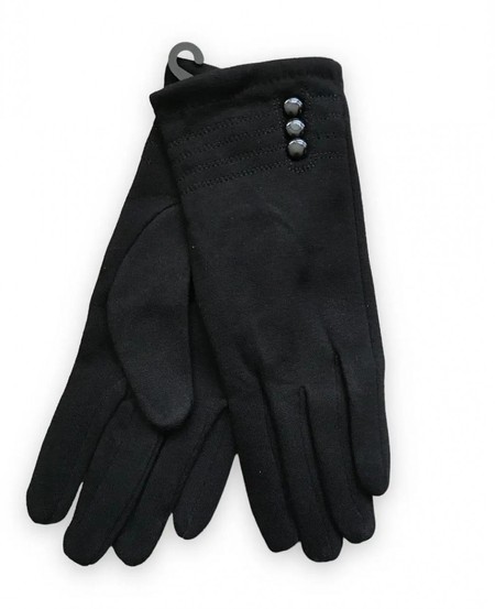 Жіночі розтяжні рукавички Чорні 8710S1 с купити недорого в Ти Купи