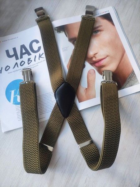 Мужские подтяжки оливка pu029 купить недорого в Ты Купи
