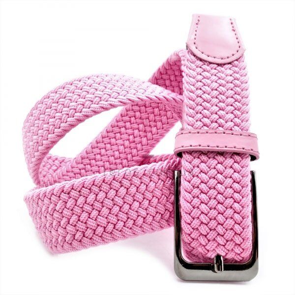 Текстильный розовый ремень резинка Wenty 3,5 см. un-35rez-01182 купить недорого в Ты Купи