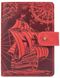 Обложка для паспорта из кожи Hi Art «Discoveries» PB-02/1 Shabby Red Berry Красный