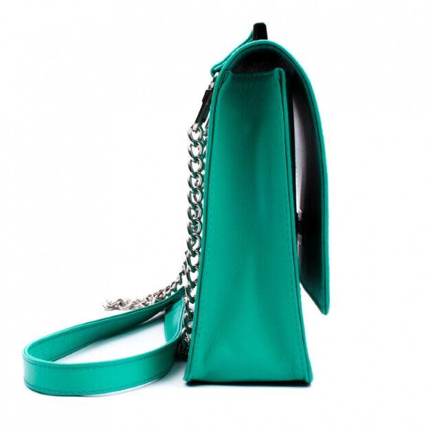 Жіноча шкіряна зелена сумка Valenta ВЕ609239 купити недорого в Ти Купи