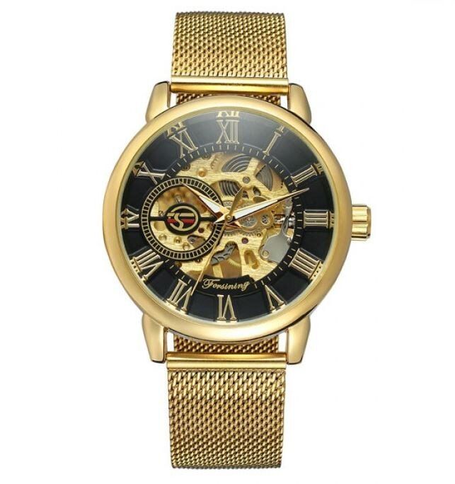 Жіночий годинник скелетон FORSINING RICH GOLD II (1121) купити недорого в Ти Купи