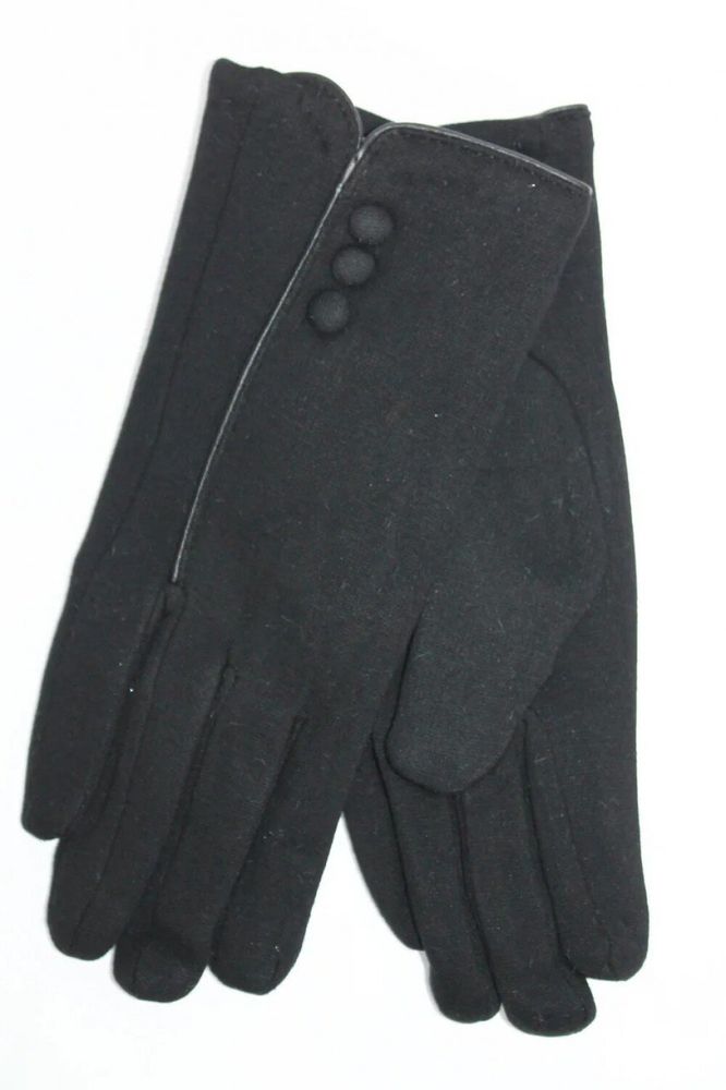 Перчатки женские чёрные трикотажные r8176s3 L купить недорого в Ты Купи