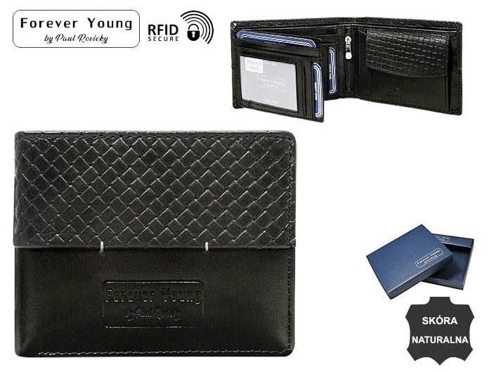 Чоловічий шкіряний гаманець завжди дикий N951PVT чорний купити недорого в Ти Купи