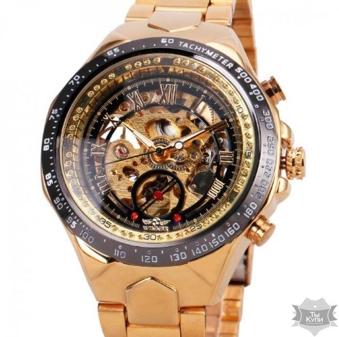 Мужские наручные часы скелетон Winner Action Gold (11111) купить недорого в Ты Купи