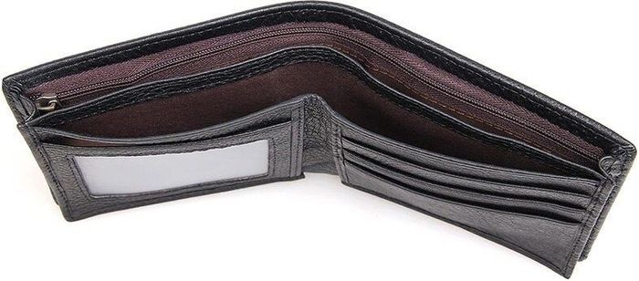 Чоловічий шкіряний гаманець Vintage 14452 Чорний купити недорого в Ти Купи