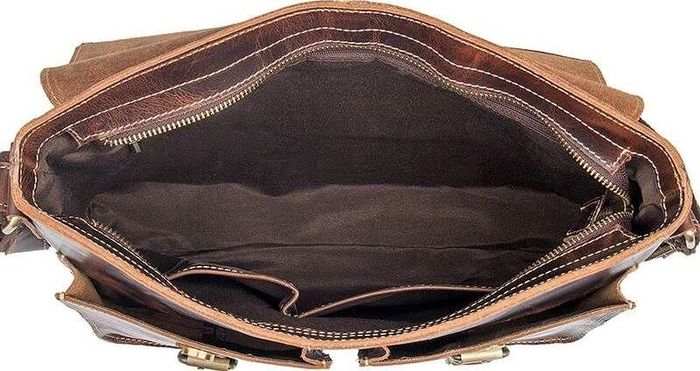 Чоловіча шкіряна сумка Vintage 14524 Темно-коричневий купити недорого в Ти Купи