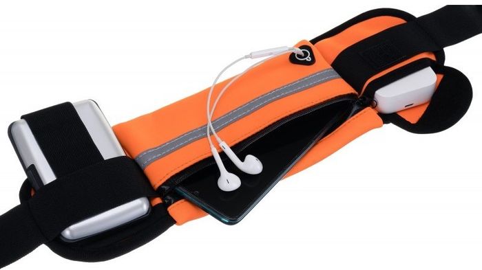 Поясная сумка для бега, фитнеса Wbsport оранжевая купить недорого в Ты Купи