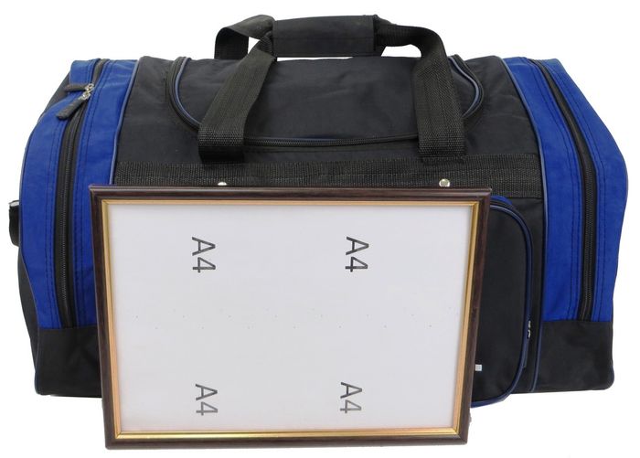 Дорожная сумка 38 л Wallaby 371-3 черная с синим купить недорого в Ты Купи