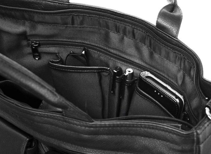 Мужская кожаная сумка-портфель для ноутбука 15,6 дюймов Always Wild черная купить недорого в Ты Купи