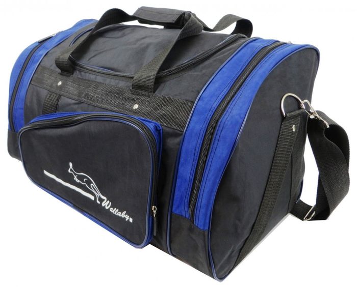 Подорожна сумка 38 л Wallaby 371-3 чорний з синім купити недорого в Ти Купи