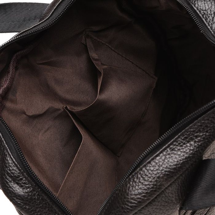 Чоловіча шкіряна сумка Borsa шкіра K18863-чорна купити недорого в Ти Купи
