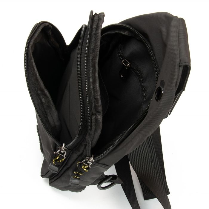 Мужская сумка-слинг Lanpad 83017 black купить недорого в Ты Купи