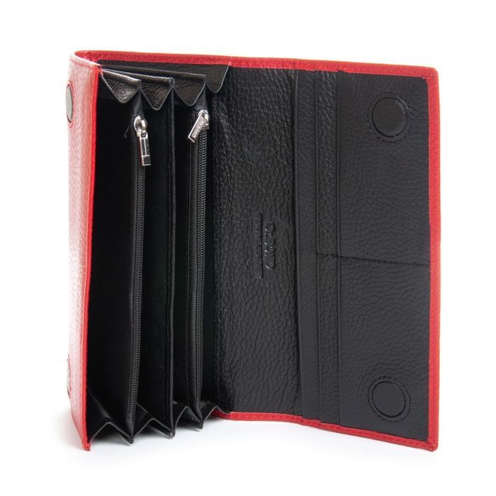 Женский кожаный кошелек BR DR. BOND W501-4 red-black купить недорого в Ты Купи