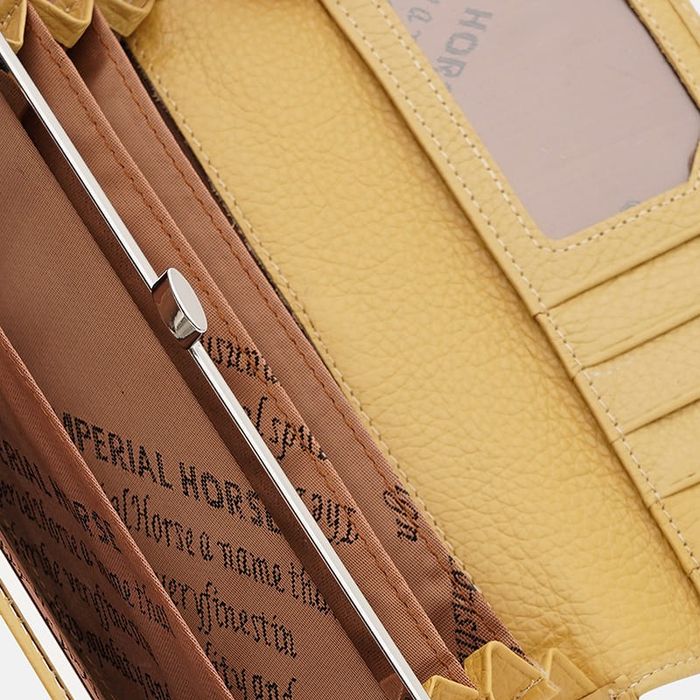 Женский кожаный кошелек Horse Imperial K1a0001ye-yellow купить недорого в Ты Купи