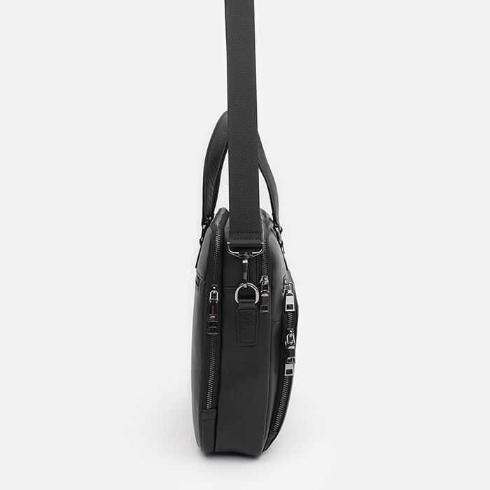 Мужская кожаная сумка А4 Ricco Grande K17564-3bl-black купить недорого в Ты Купи