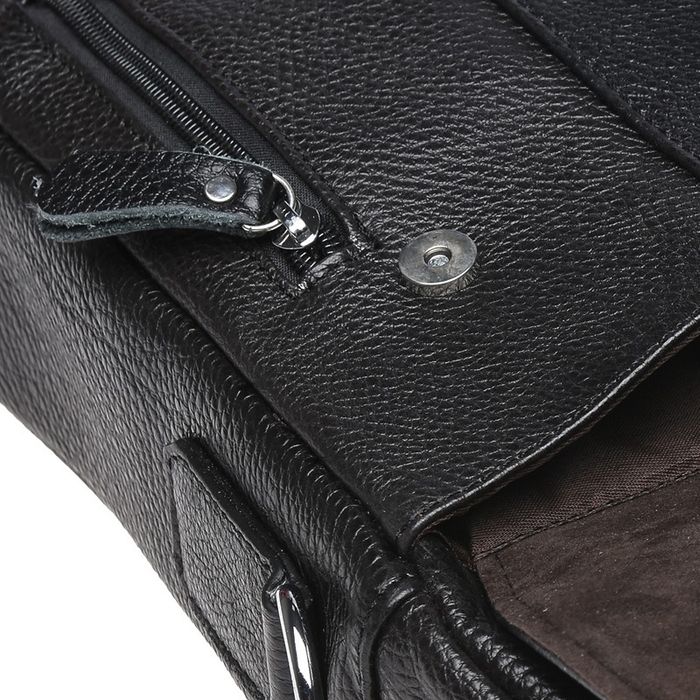 Мужская кожаная сумка Borsa Leather K18863-black купить недорого в Ты Купи