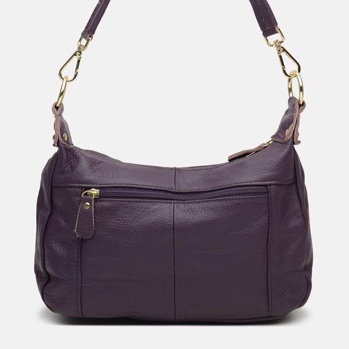 Жіноча шкіряна сумка Borsa Leather K1213-violet купити недорого в Ти Купи