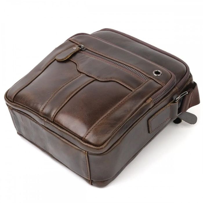 Мужская кожаная сумка через плечо Vintage 20825 купить недорого в Ты Купи