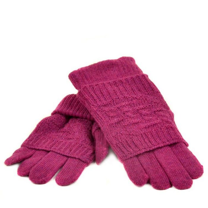 Перчатки женские вязаные K-53 розовые купить недорого в Ты Купи