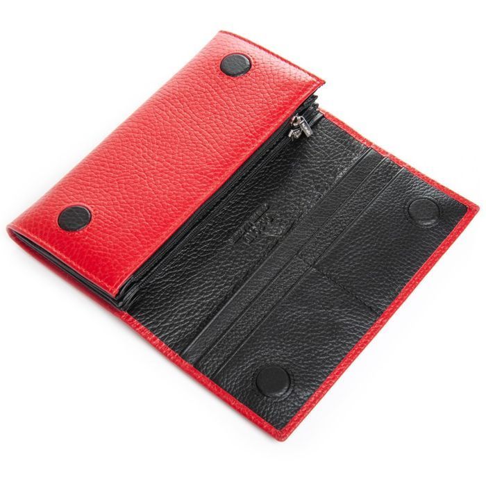 Женский кожаный кошелек BR DR. BOND W501-4 red-black купить недорого в Ты Купи