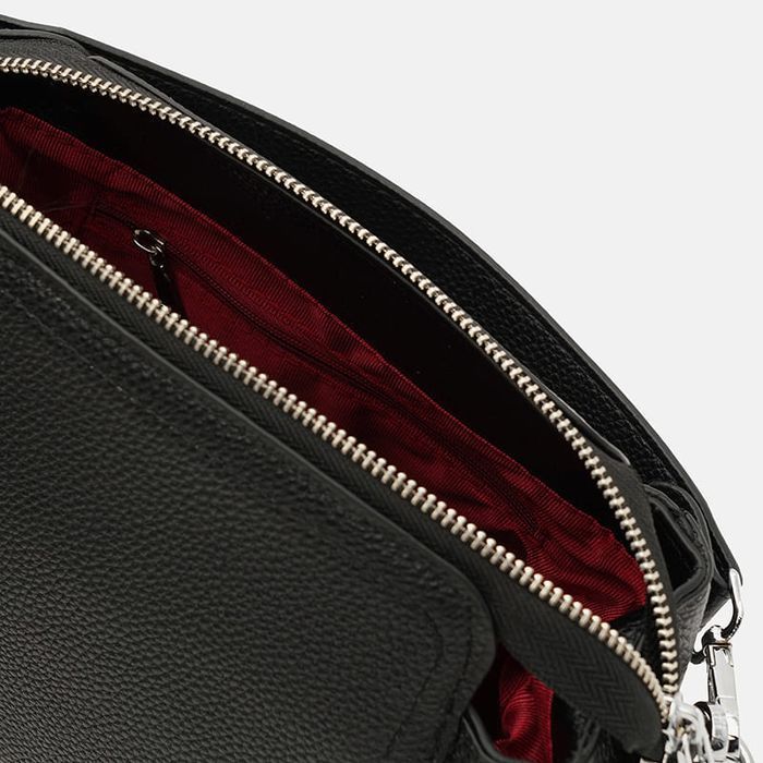 Женская кожаная сумка Borsa Leather K10018bl-black купить недорого в Ты Купи
