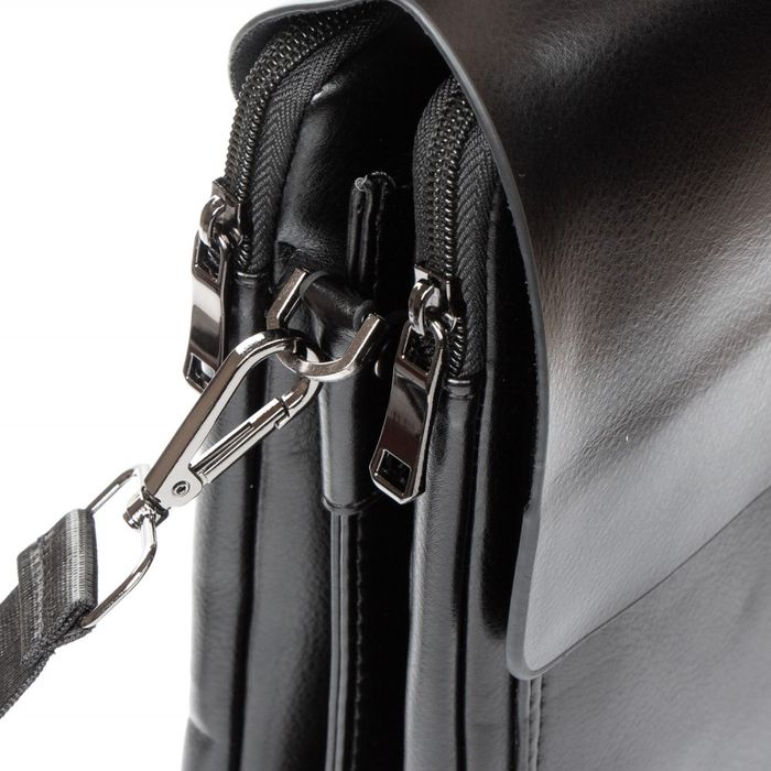 Мужская сумка через плечо из кожзама DR. BOND 524-3 black купить недорого в Ты Купи