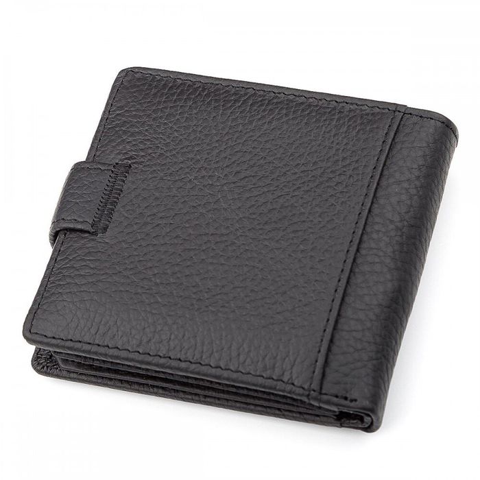 Чоловічий шкіряний гаманець ST Leather 18345 (ST153) Чорний купити недорого в Ти Купи