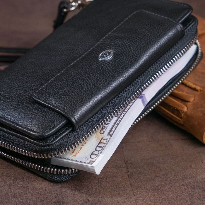 Жіночий шкіряний гаманець ST Leather 19339 Чорний купити недорого в Ти Купи